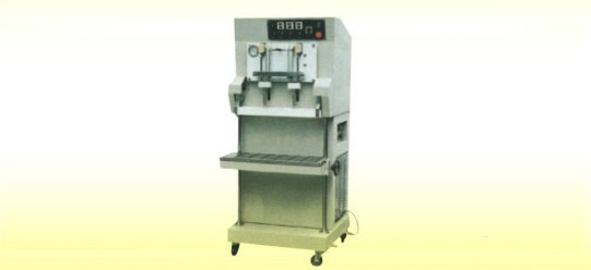 Vacuum gas-filling packaging machine